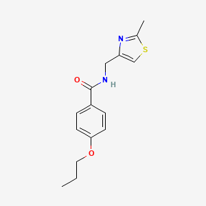 N-[(2-methyl-1,3-thiazol-4-yl)methyl]-4-propoxybenzamide