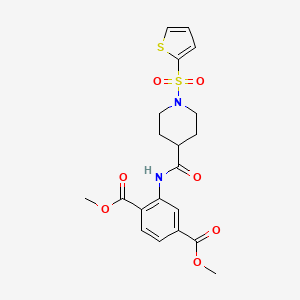 Dimethyl 2-({[1-(thiophen-2-ylsulfonyl)piperidin-4-yl]carbonyl}amino)benzene-1,4-dicarboxylate