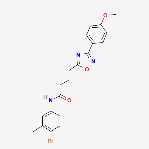 molecular formula C20H20BrN3O3 B11351575 N-(4-bromo-3-methylphenyl)-4-[3-(4-methoxyphenyl)-1,2,4-oxadiazol-5-yl]butanamide 