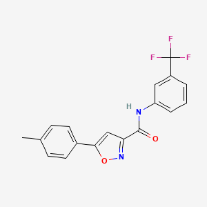 5-(4-methylphenyl)-N-[3-(trifluoromethyl)phenyl]-1,2-oxazole-3-carboxamide