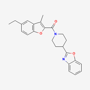 [4-(1,3-Benzoxazol-2-yl)piperidin-1-yl](5-ethyl-3-methyl-1-benzofuran-2-yl)methanone