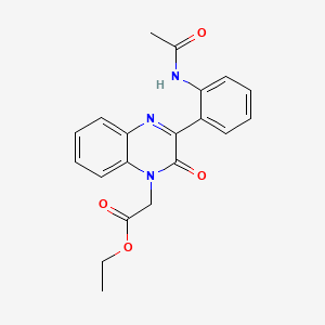 Ethyl (3-(2-(acetylamino)phenyl)-2-oxo-1(2H)-quinoxalinyl)acetate