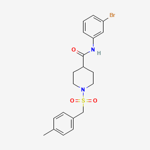 N-(3-bromophenyl)-1-[(4-methylbenzyl)sulfonyl]piperidine-4-carboxamide