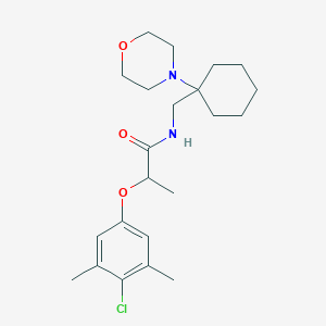 molecular formula C22H33ClN2O3 B11351599 2-(4-chloro-3,5-dimethylphenoxy)-N-{[1-(morpholin-4-yl)cyclohexyl]methyl}propanamide 