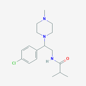 molecular formula C17H26ClN3O B11351651 N-[2-(4-chlorophenyl)-2-(4-methylpiperazin-1-yl)ethyl]-2-methylpropanamide 