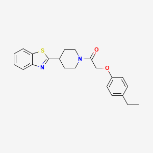 molecular formula C22H24N2O2S B11351670 1-[4-(1,3-Benzothiazol-2-yl)piperidin-1-yl]-2-(4-ethylphenoxy)ethanone 