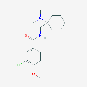 molecular formula C17H25ClN2O2 B11351684 3-chloro-N-{[1-(dimethylamino)cyclohexyl]methyl}-4-methoxybenzamide 