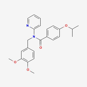 molecular formula C24H26N2O4 B11351686 N-(3,4-dimethoxybenzyl)-4-(propan-2-yloxy)-N-(pyridin-2-yl)benzamide 