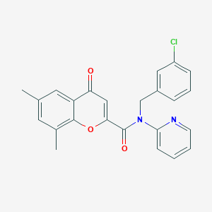 N-(3-chlorobenzyl)-6,8-dimethyl-4-oxo-N-(pyridin-2-yl)-4H-chromene-2-carboxamide