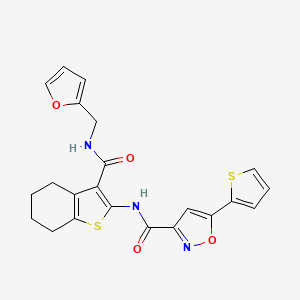 N-{3-[(furan-2-ylmethyl)carbamoyl]-4,5,6,7-tetrahydro-1-benzothiophen-2-yl}-5-(thiophen-2-yl)-1,2-oxazole-3-carboxamide