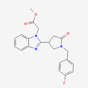 methyl {2-[1-(4-fluorobenzyl)-5-oxopyrrolidin-3-yl]-1H-benzimidazol-1-yl}acetate