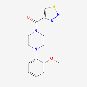 molecular formula C14H16N4O2S B11351739 1-(2-Methoxyphenyl)-4-(1,2,3-thiadiazol-4-ylcarbonyl)piperazine 