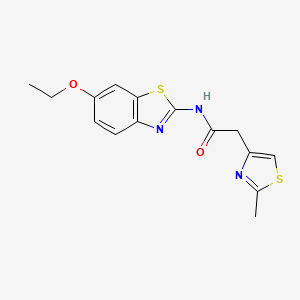 N-(6-ethoxy-1,3-benzothiazol-2-yl)-2-(2-methyl-1,3-thiazol-4-yl)acetamide