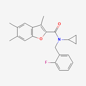 N-cyclopropyl-N-(2-fluorobenzyl)-3,5,6-trimethyl-1-benzofuran-2-carboxamide