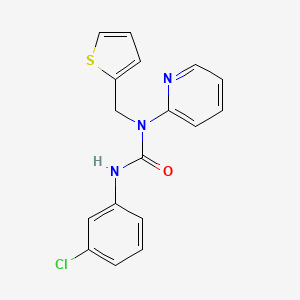 molecular formula C17H14ClN3OS B11351802 3-(3-Chlorophenyl)-1-pyridin-2-yl-1-(thiophen-2-ylmethyl)urea 