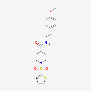 N-[2-(4-methoxyphenyl)ethyl]-1-(thiophene-2-sulfonyl)piperidine-4-carboxamide