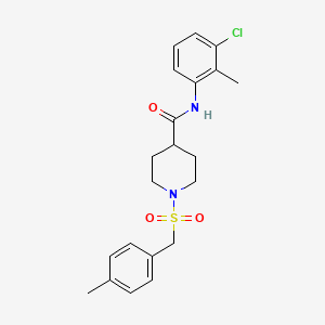 N-(3-chloro-2-methylphenyl)-1-[(4-methylbenzyl)sulfonyl]piperidine-4-carboxamide