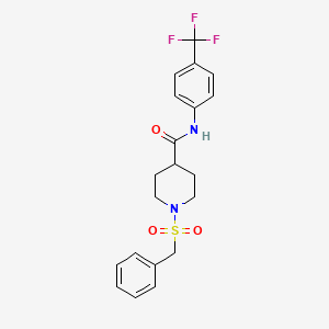 molecular formula C20H21F3N2O3S B11351836 1-(benzylsulfonyl)-N-[4-(trifluoromethyl)phenyl]piperidine-4-carboxamide 