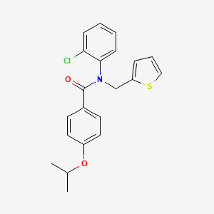 N-(2-chlorophenyl)-4-(propan-2-yloxy)-N-(thiophen-2-ylmethyl)benzamide