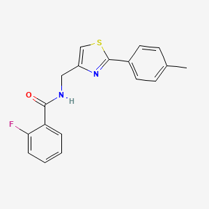 2-fluoro-N-{[2-(4-methylphenyl)-1,3-thiazol-4-yl]methyl}benzamide