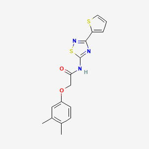 molecular formula C16H15N3O2S2 B11351862 2-(3,4-dimethylphenoxy)-N-[3-(thiophen-2-yl)-1,2,4-thiadiazol-5-yl]acetamide 