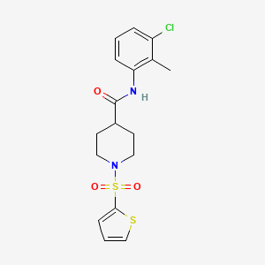 N-(3-chloro-2-methylphenyl)-1-(thiophen-2-ylsulfonyl)piperidine-4-carboxamide