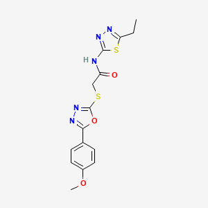 N-(5-Ethyl-1,3,4-thiadiazol-2-YL)-2-{[5-(4-methoxyphenyl)-1,3,4-oxadiazol-2-YL]sulfanyl}acetamide