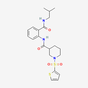 N-{2-[(2-methylpropyl)carbamoyl]phenyl}-1-(thiophen-2-ylsulfonyl)piperidine-3-carboxamide