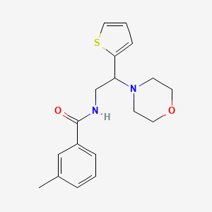 3-methyl-N-[2-(morpholin-4-yl)-2-(thiophen-2-yl)ethyl]benzamide