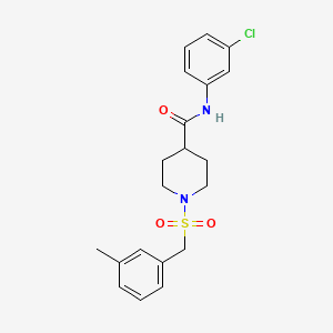 molecular formula C20H23ClN2O3S B11351904 N-(3-chlorophenyl)-1-[(3-methylbenzyl)sulfonyl]piperidine-4-carboxamide 