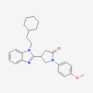 4-[1-(2-cyclohexylethyl)-1H-benzimidazol-2-yl]-1-(4-methoxyphenyl)pyrrolidin-2-one