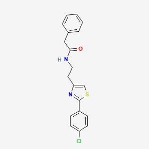 molecular formula C19H17ClN2OS B11351939 N-{2-[2-(4-chlorophenyl)-1,3-thiazol-4-yl]ethyl}-2-phenylacetamide 