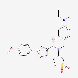 N-[4-(diethylamino)benzyl]-N-(1,1-dioxidotetrahydrothiophen-3-yl)-5-(4-methoxyphenyl)-1,2-oxazole-3-carboxamide