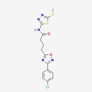 4-[3-(4-chlorophenyl)-1,2,4-oxadiazol-5-yl]-N-[5-(methylsulfanyl)-1,3,4-thiadiazol-2-yl]butanamide