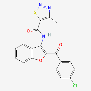 N-[2-(4-chlorobenzoyl)-1-benzofuran-3-yl]-4-methyl-1,2,3-thiadiazole-5-carboxamide