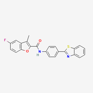 N-[4-(1,3-benzothiazol-2-yl)phenyl]-5-fluoro-3-methyl-1-benzofuran-2-carboxamide