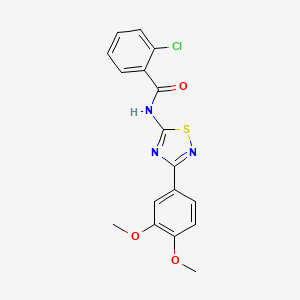 2-chloro-N-[3-(3,4-dimethoxyphenyl)-1,2,4-thiadiazol-5-yl]benzamide