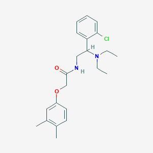 molecular formula C22H29ClN2O2 B11352014 N-[2-(2-chlorophenyl)-2-(diethylamino)ethyl]-2-(3,4-dimethylphenoxy)acetamide 