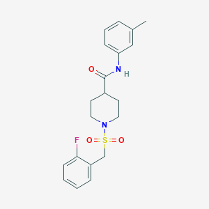 1-[(2-fluorobenzyl)sulfonyl]-N-(3-methylphenyl)piperidine-4-carboxamide