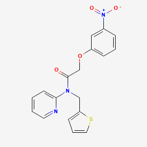 molecular formula C18H15N3O4S B11352018 2-(3-nitrophenoxy)-N-(pyridin-2-yl)-N-(thiophen-2-ylmethyl)acetamide 