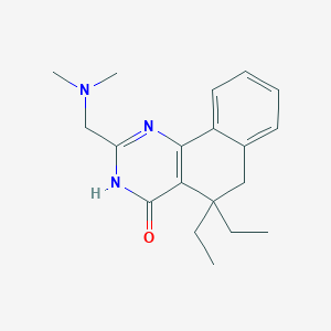 2-[(Dimethylamino)methyl]-5,5-diethyl-5,6-dihydrobenzo[h]quinazolin-4-ol