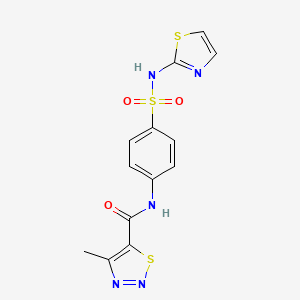 molecular formula C13H11N5O3S3 B11352051 4-methyl-N-[4-(1,3-thiazol-2-ylsulfamoyl)phenyl]-1,2,3-thiadiazole-5-carboxamide 