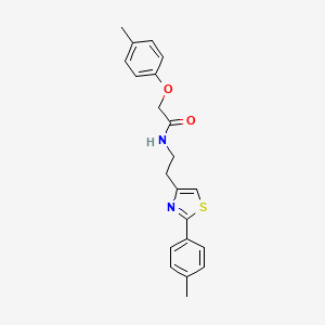 molecular formula C21H22N2O2S B11352056 2-(4-methylphenoxy)-N-{2-[2-(4-methylphenyl)-1,3-thiazol-4-yl]ethyl}acetamide 