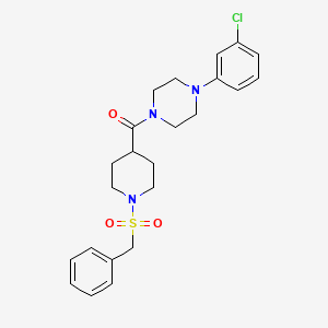 molecular formula C23H28ClN3O3S B11352071 [1-(Benzylsulfonyl)piperidin-4-yl][4-(3-chlorophenyl)piperazin-1-yl]methanone 