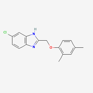 molecular formula C16H15ClN2O B11352072 5-chloro-2-[(2,4-dimethylphenoxy)methyl]-1H-benzimidazole 