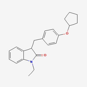 3-[4-(cyclopentyloxy)benzyl]-1-ethyl-1,3-dihydro-2H-indol-2-one