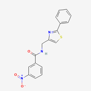 3-nitro-N-[(2-phenyl-1,3-thiazol-4-yl)methyl]benzamide