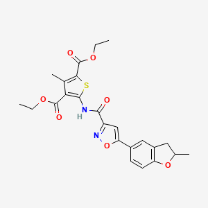 Diethyl 3-methyl-5-({[5-(2-methyl-2,3-dihydro-1-benzofuran-5-yl)-1,2-oxazol-3-yl]carbonyl}amino)thiophene-2,4-dicarboxylate