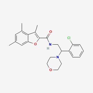 N-[2-(2-chlorophenyl)-2-(morpholin-4-yl)ethyl]-3,4,6-trimethyl-1-benzofuran-2-carboxamide