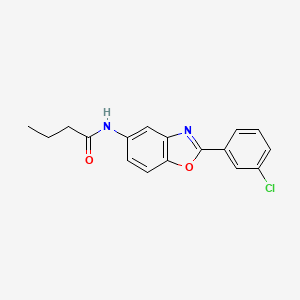 N-[2-(3-chlorophenyl)-1,3-benzoxazol-5-yl]butanamide